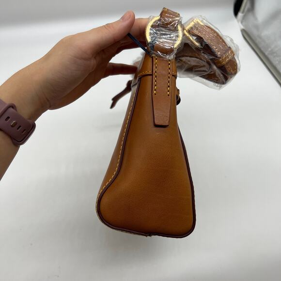 Dooney & Bourke Florentine Leather Allison Crossbody Natural Brown - Picture 7 of 15